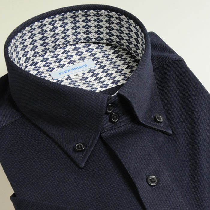 Ｃ：ボタンダウン・ネイビー（オセロ切替）