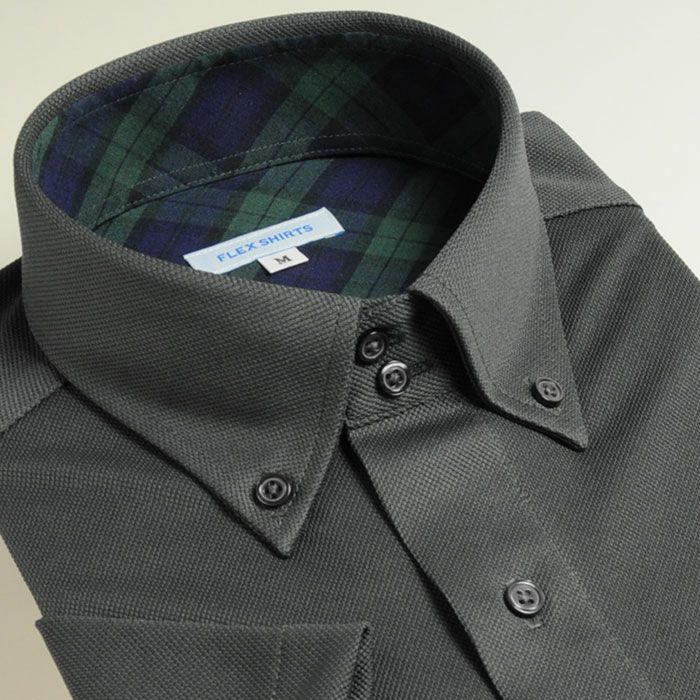 Ｄ：ボタンダウン・チャコール（オセロ切替）