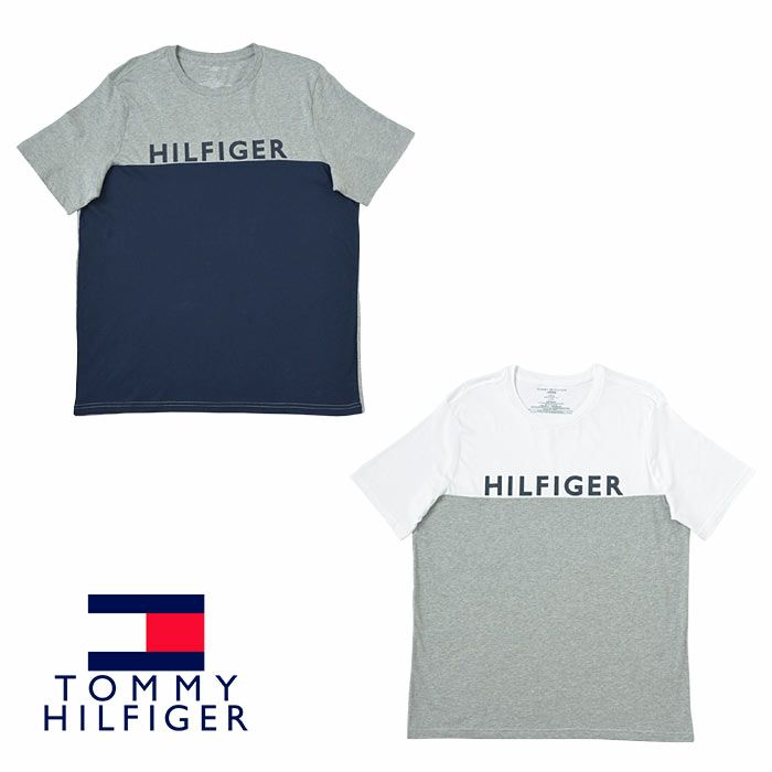 TOMMY HILFIGER トミーヒルフィガー メンズ クルーネック ロゴ Tシャツ ...